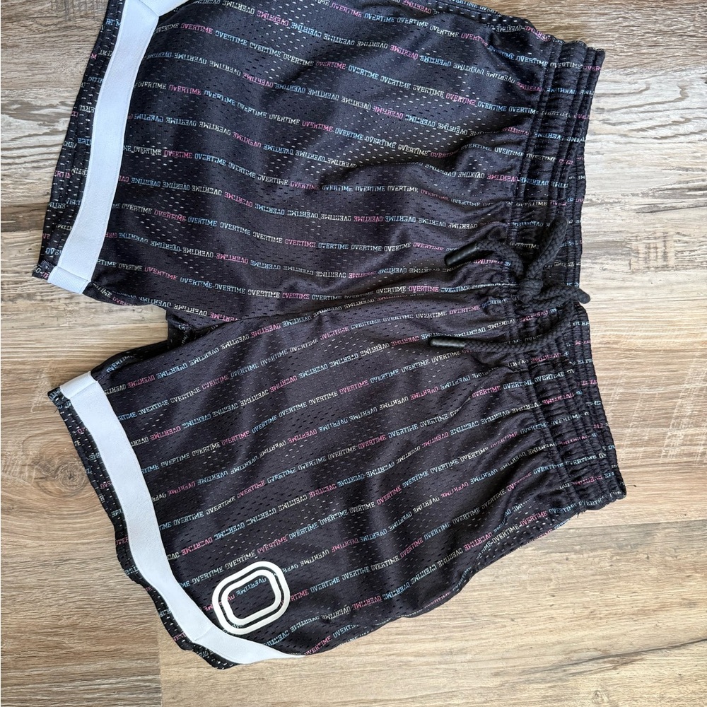 Black and Pink Athletic Men's Shorts